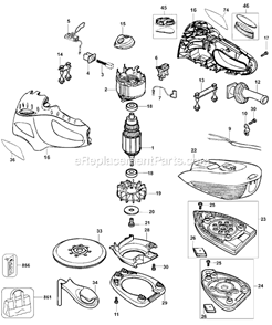 Page A Diagram and Parts List for Type 1 Black and Decker